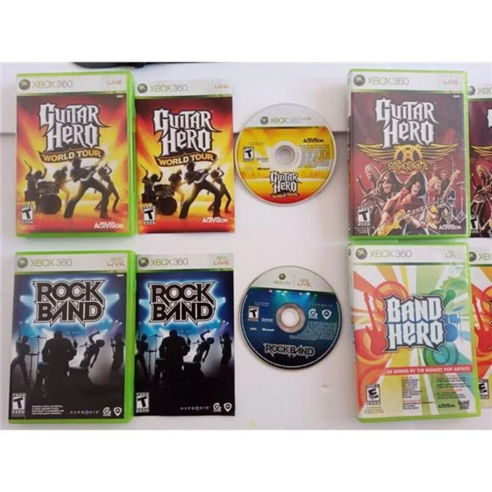 Xbox 360 Guitar Hero Wireless Gibson Les Paul Guitar - 4 Games - Bundle - Picture 6 of 10